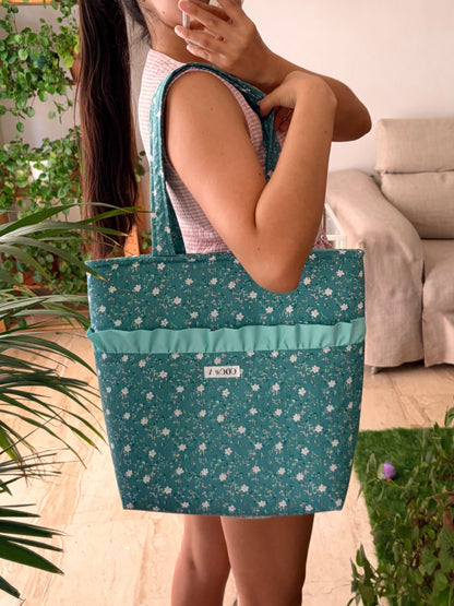 Bolso tote esmeralda