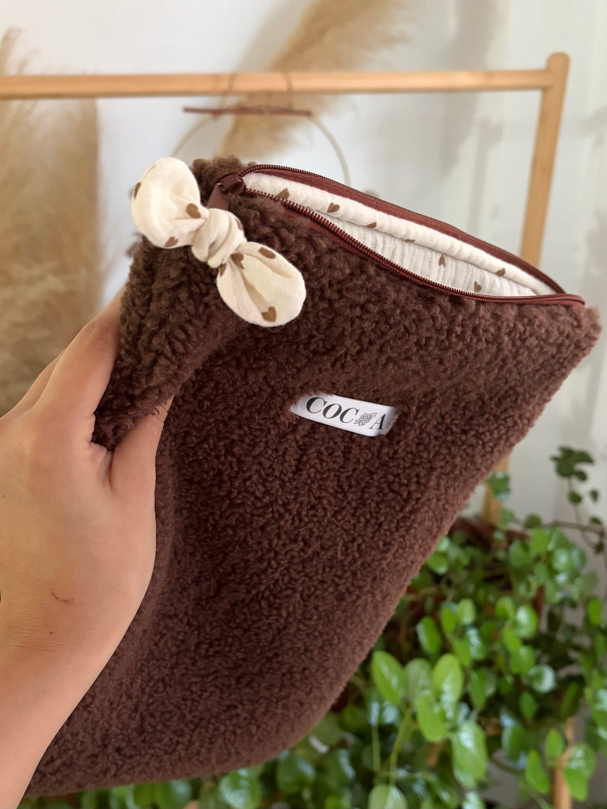 Funda libro saco superior borreguito cremallera