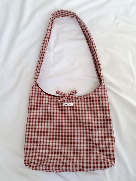 Bolso crossbag vichy marron