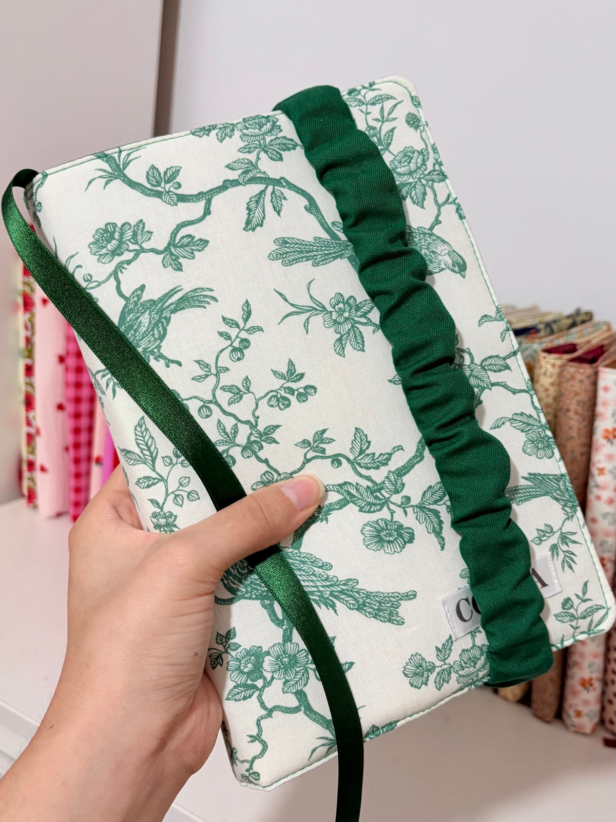 Funda libro adaptable green birds