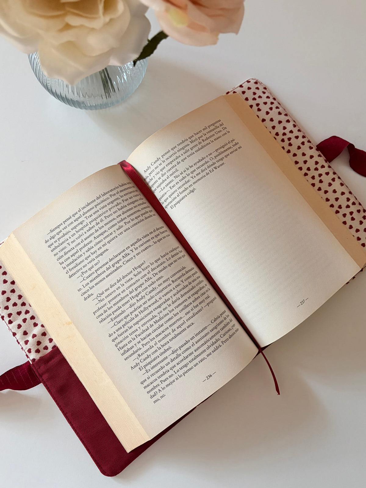 Funda libro solapa cream love