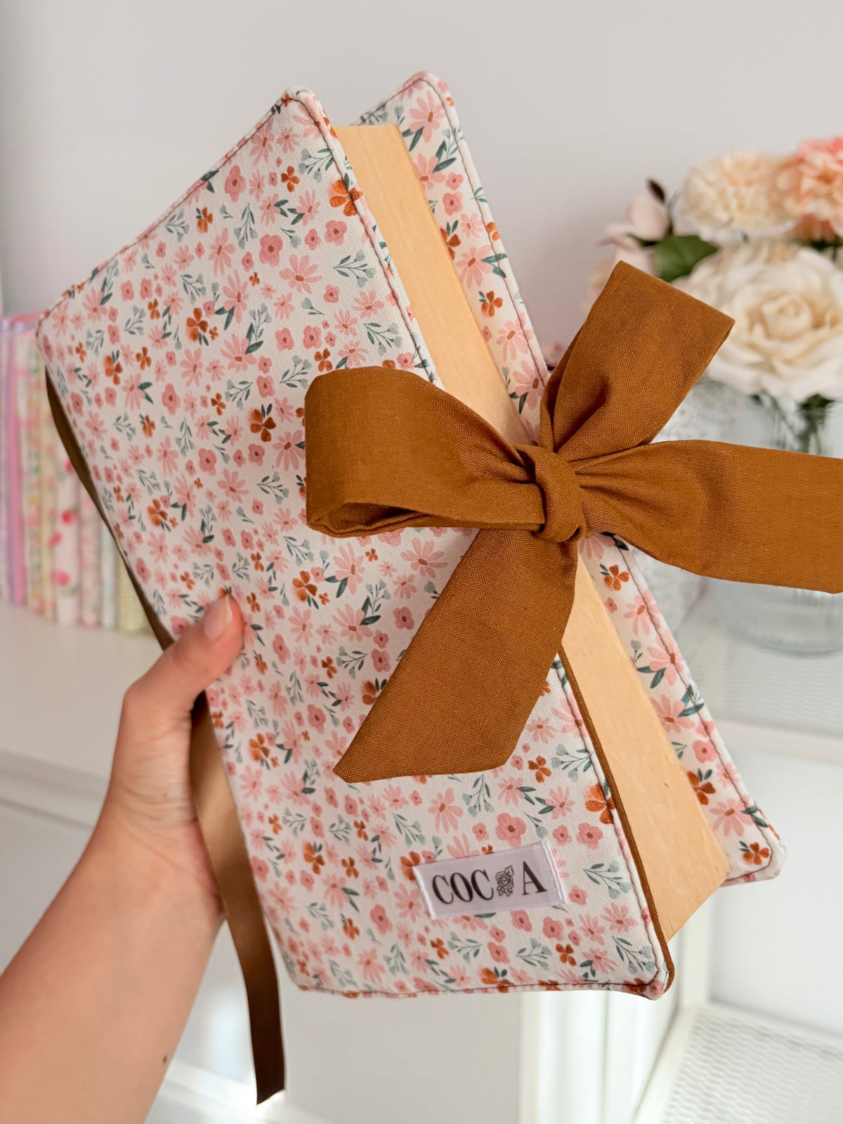 Funda libro solapa fall flowers