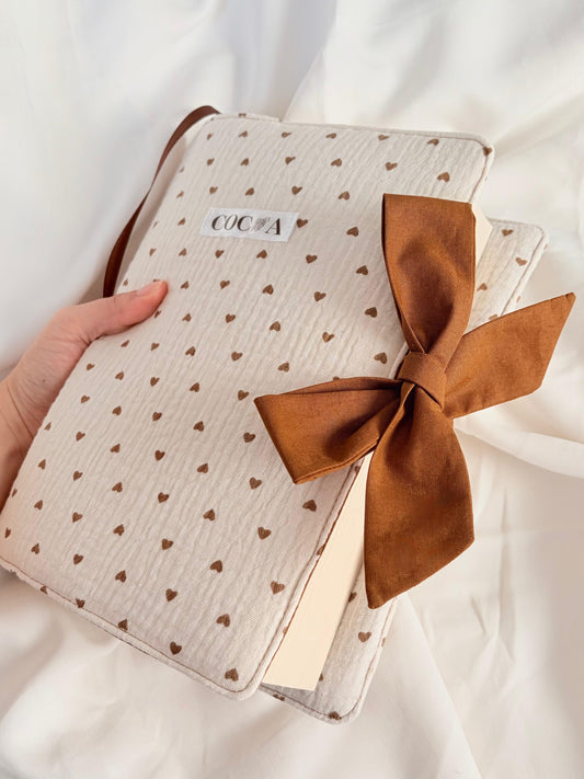 Funda de libro de tela teddy love