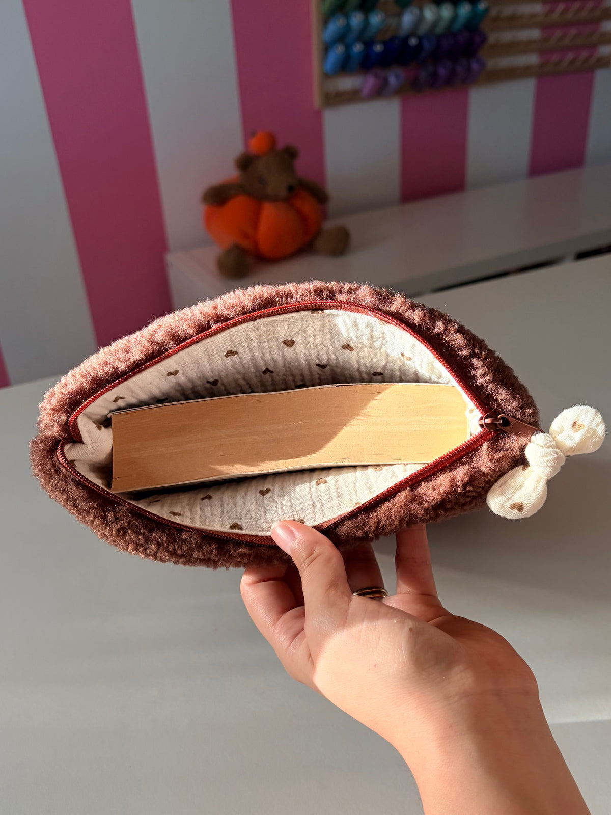 Funda libro saco superior borreguito cremallera